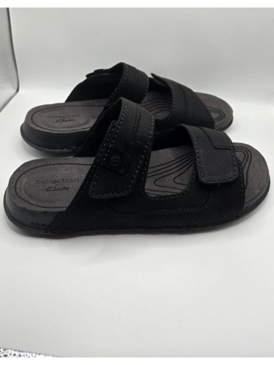 Clarks Collection Crestview Easy Slide Sandals black men\'s size 10M main image 13